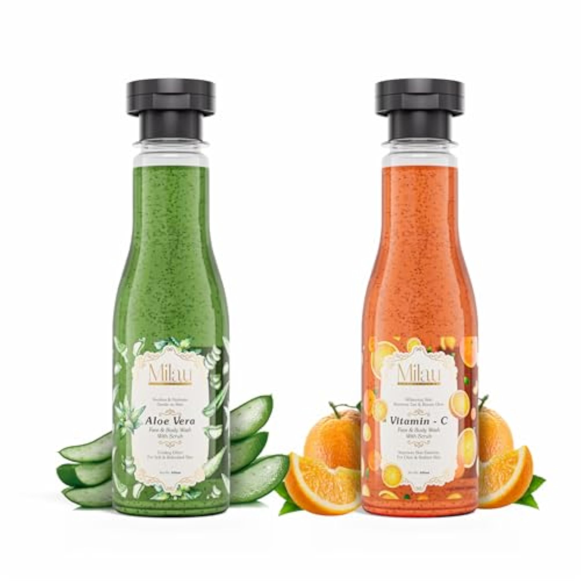 Aloe Vera & Orange Body Wash Gel with Scrub Beads
